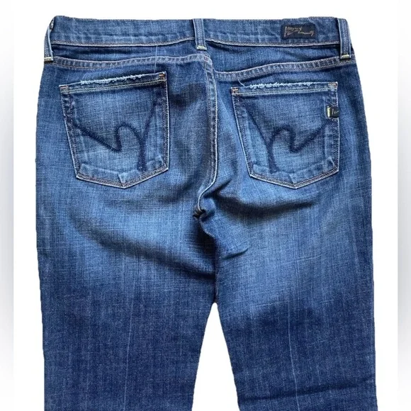 CITIZENS OF HUMANITY Kelly Boot Cut Low Rise Dark Blue Jeans Denim Y2K Womens 29 - Picture 7 of 16